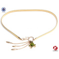 Han edition drill golden frog pearl waist chains for ladies metal belt